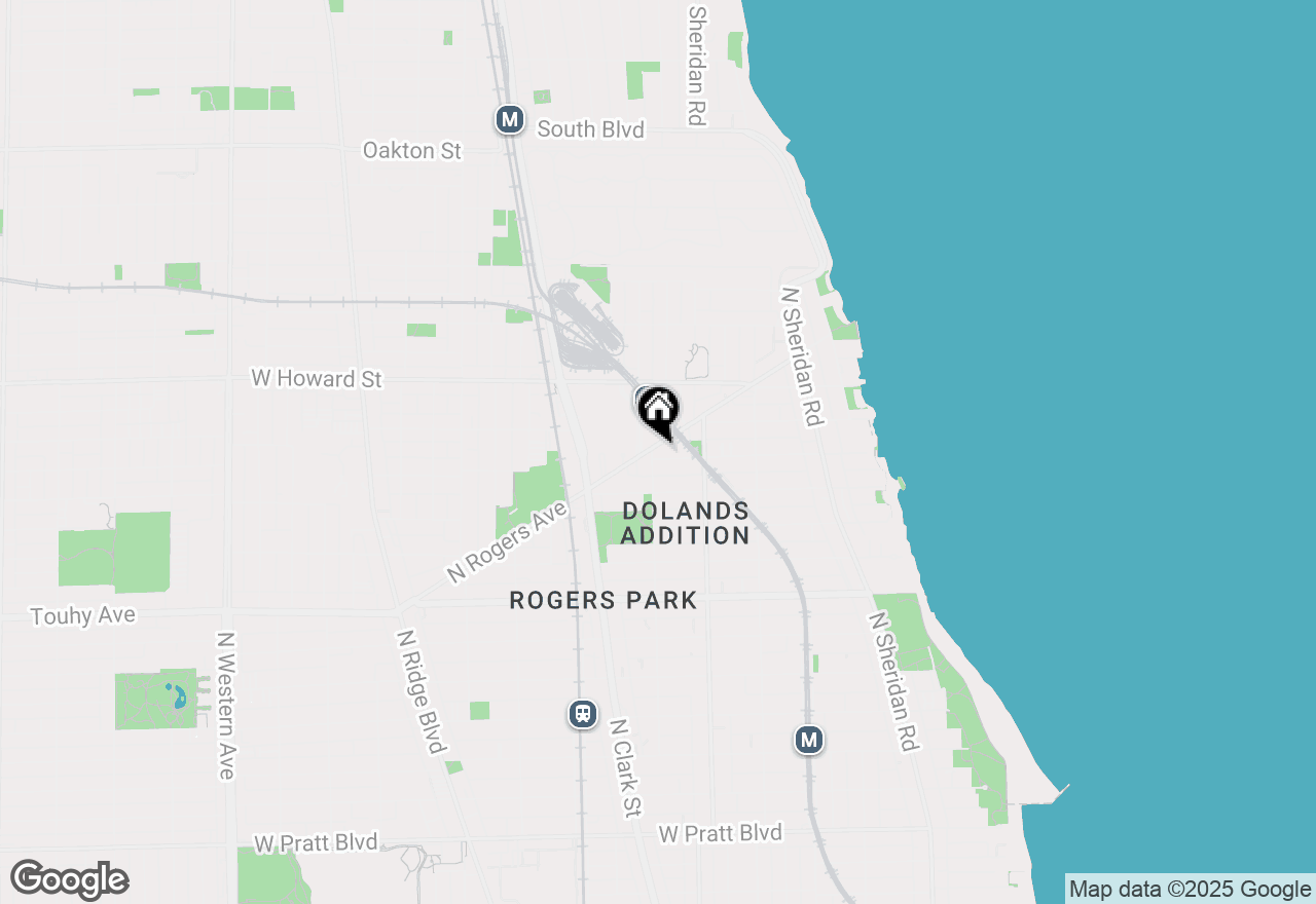 Map of 7443 N Paulina Street #GD, Chicago, IL 60626