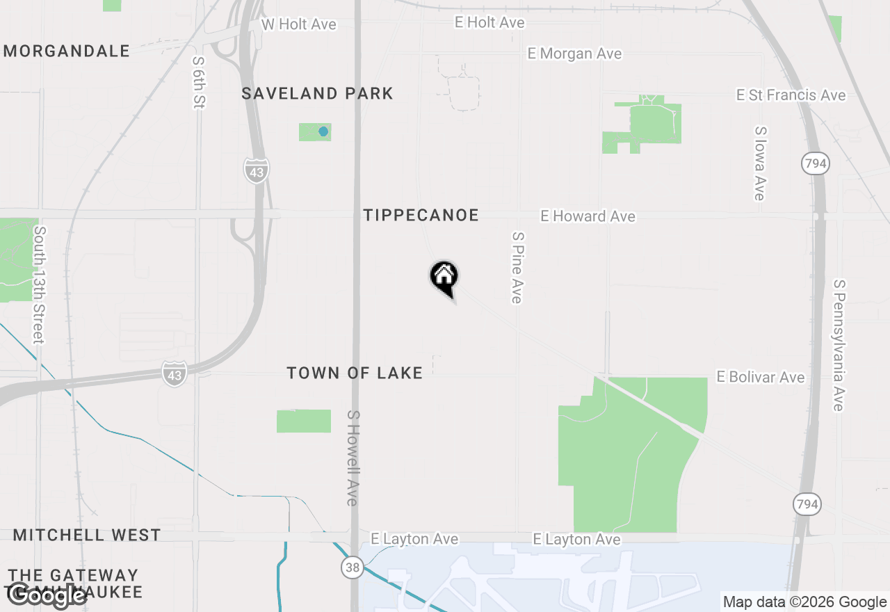 Map of 447 E Waterford Ave, Milwaukee, WI 53207