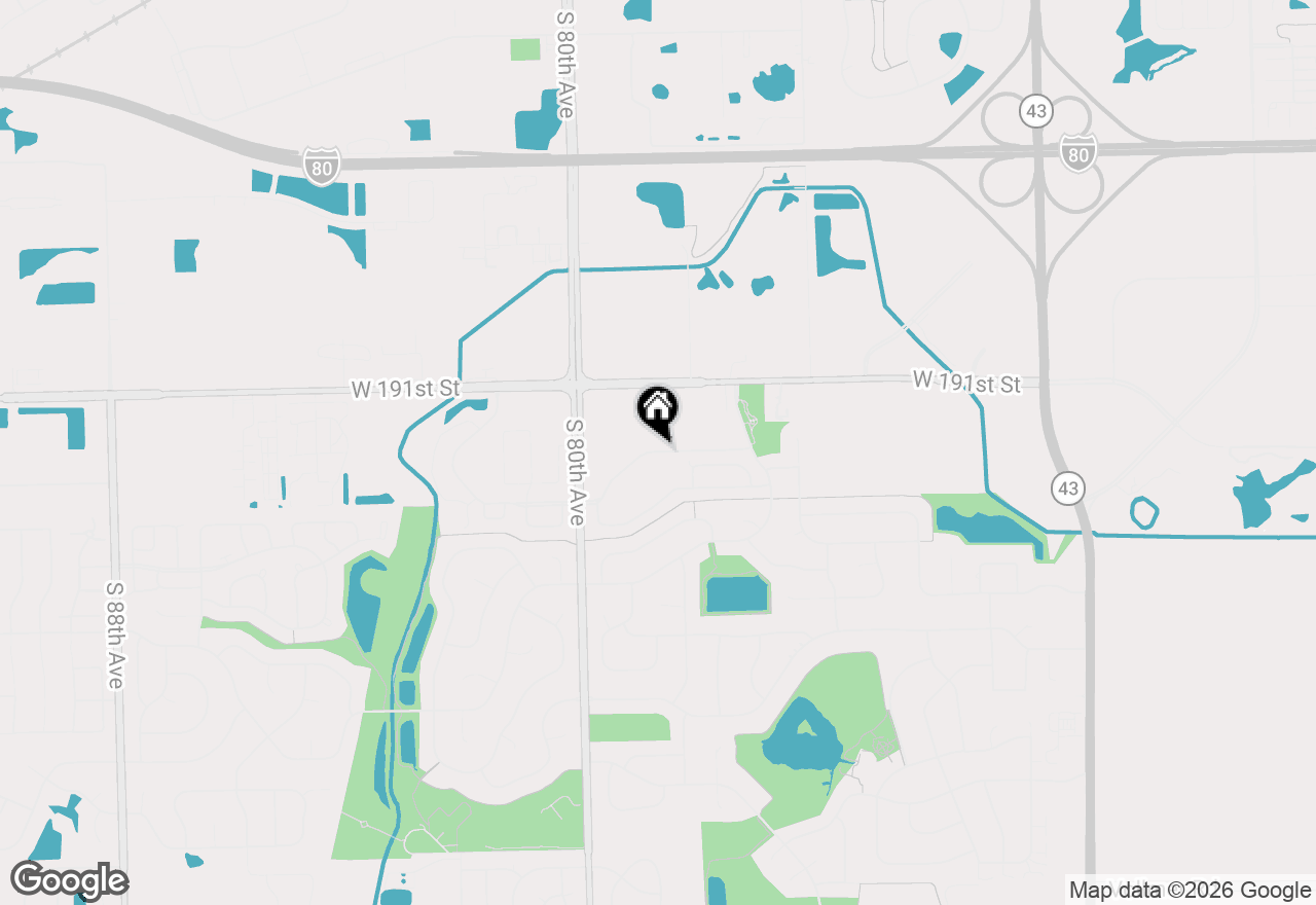Map of 7710 Greenway Boulevard #3NW, Tinley Park, IL 60487