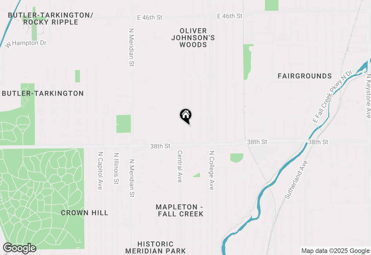 Map of 3906 Ruckle Street, Indianapolis, IN 46205