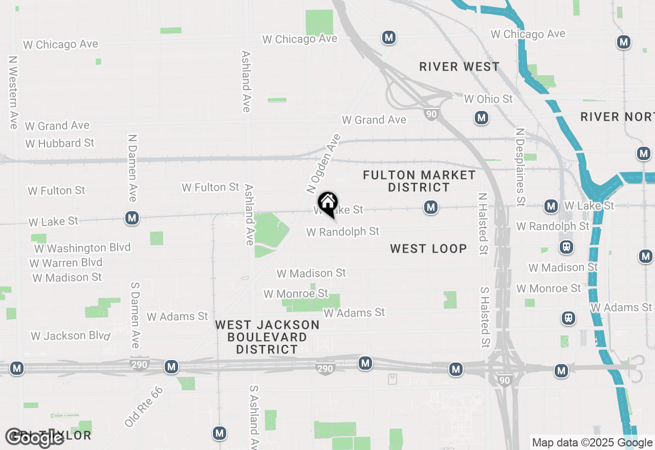Map of 1342 W Randolph Street #PH2, Chicago, IL 60607