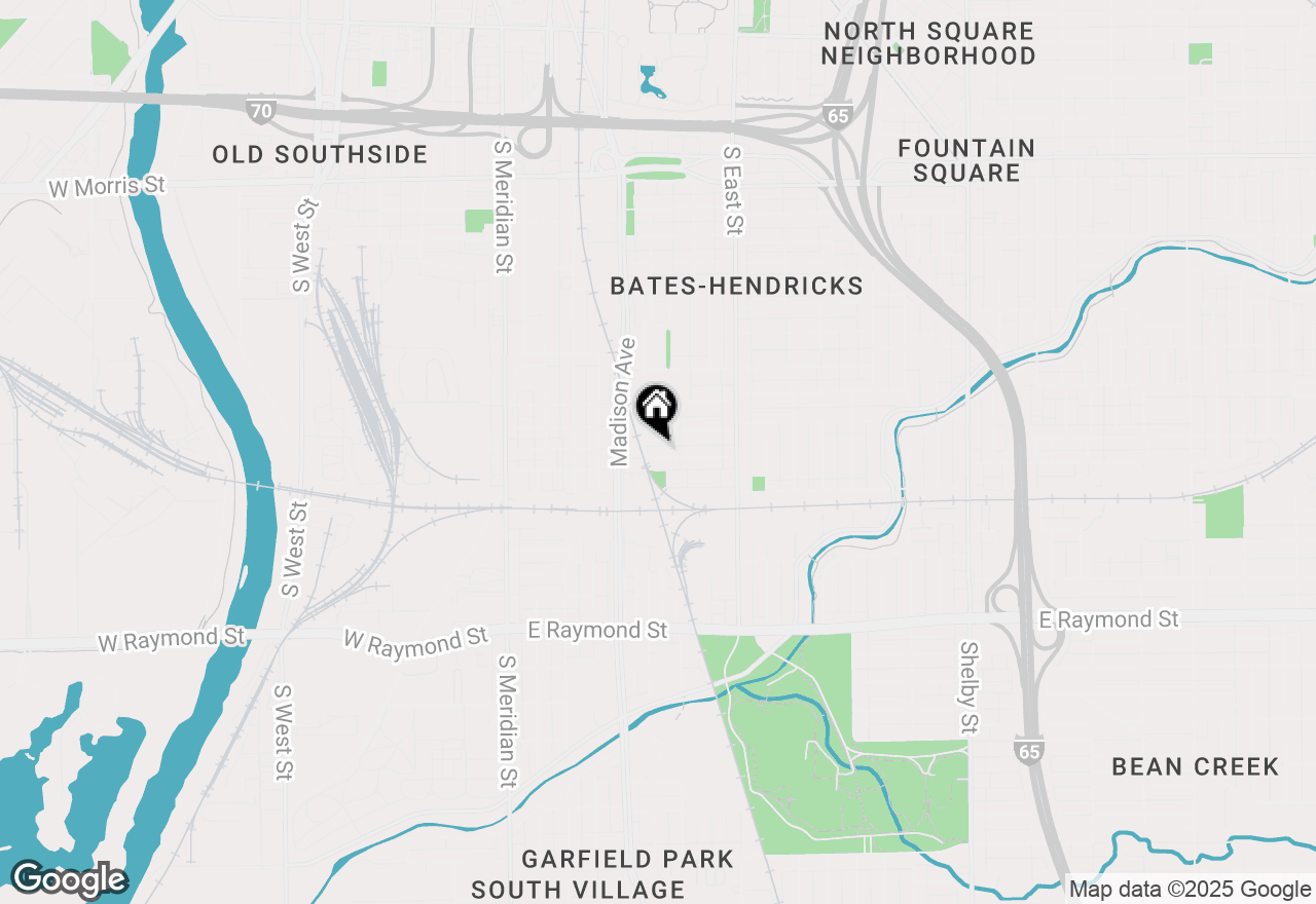 Map of 240 E Caven Street, Indianapolis, IN 46225