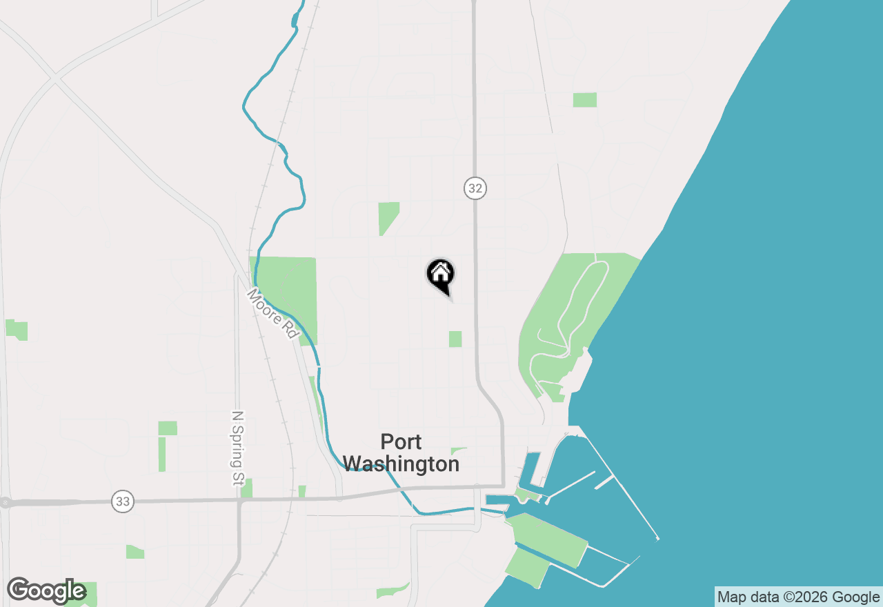 Map of 201 W Pierre Ln, Port Washington, WI 53074