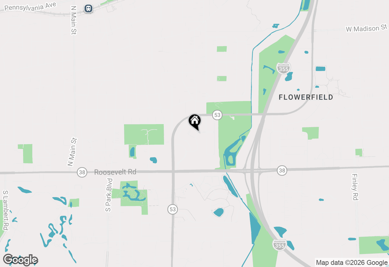 Map of 203 Tanglewood Drive, Glen Ellyn, IL 60137