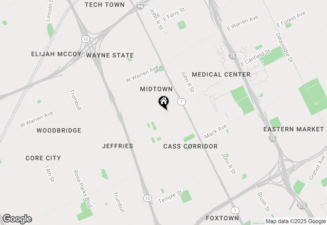 Map of 4221 Cass Avenue #300, Detroit, MI 48201