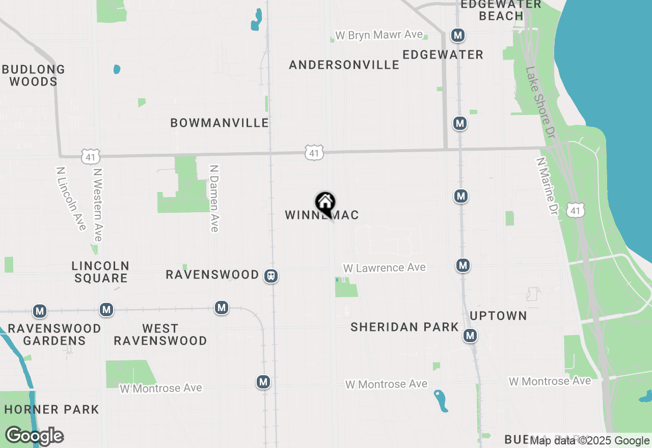 Map of 1607 W Ainslie Street #3, Chicago, IL 60640