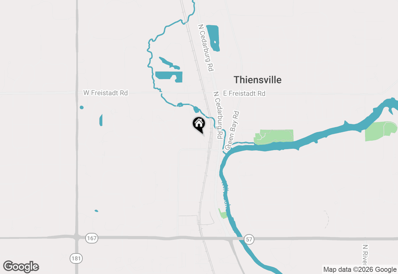 Map of 116 N Orchard St, Thiensville, WI 53092