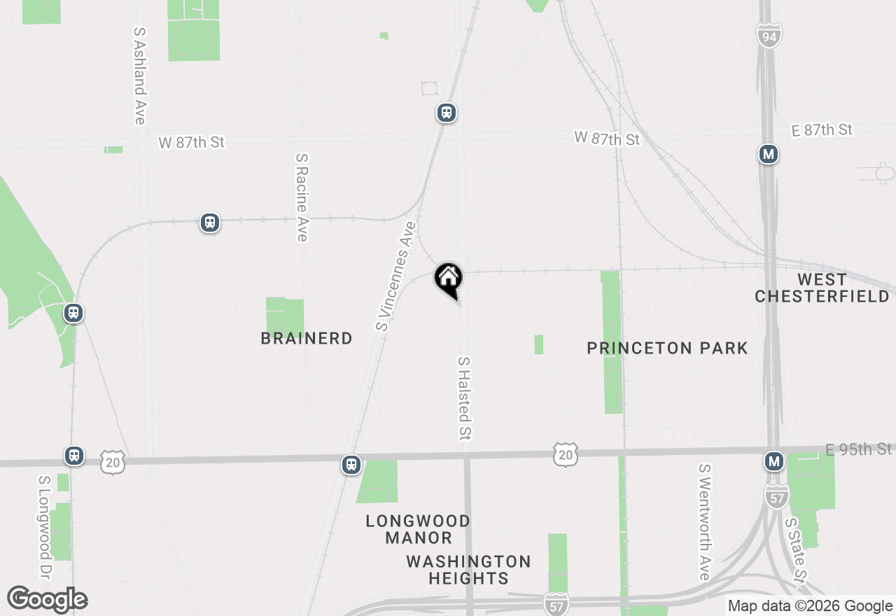 Map of 9115 S Green Street, Chicago, IL 60620