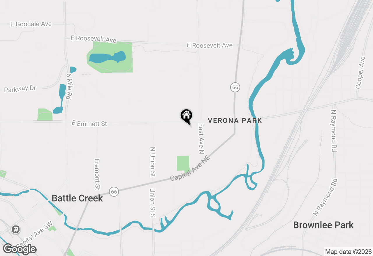 Map of 71 Bryant Street, Battle Creek, MI 49017