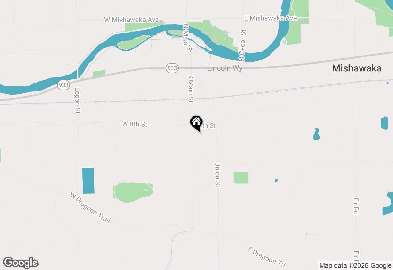 Map of 115 E 9th Street, Mishawaka, IN 46544