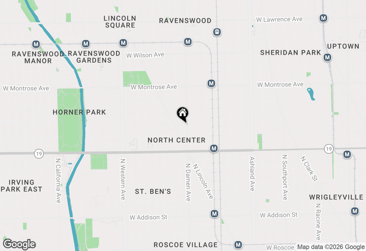 Map of 2016 W Warner Avenue #2, Chicago, IL 60618