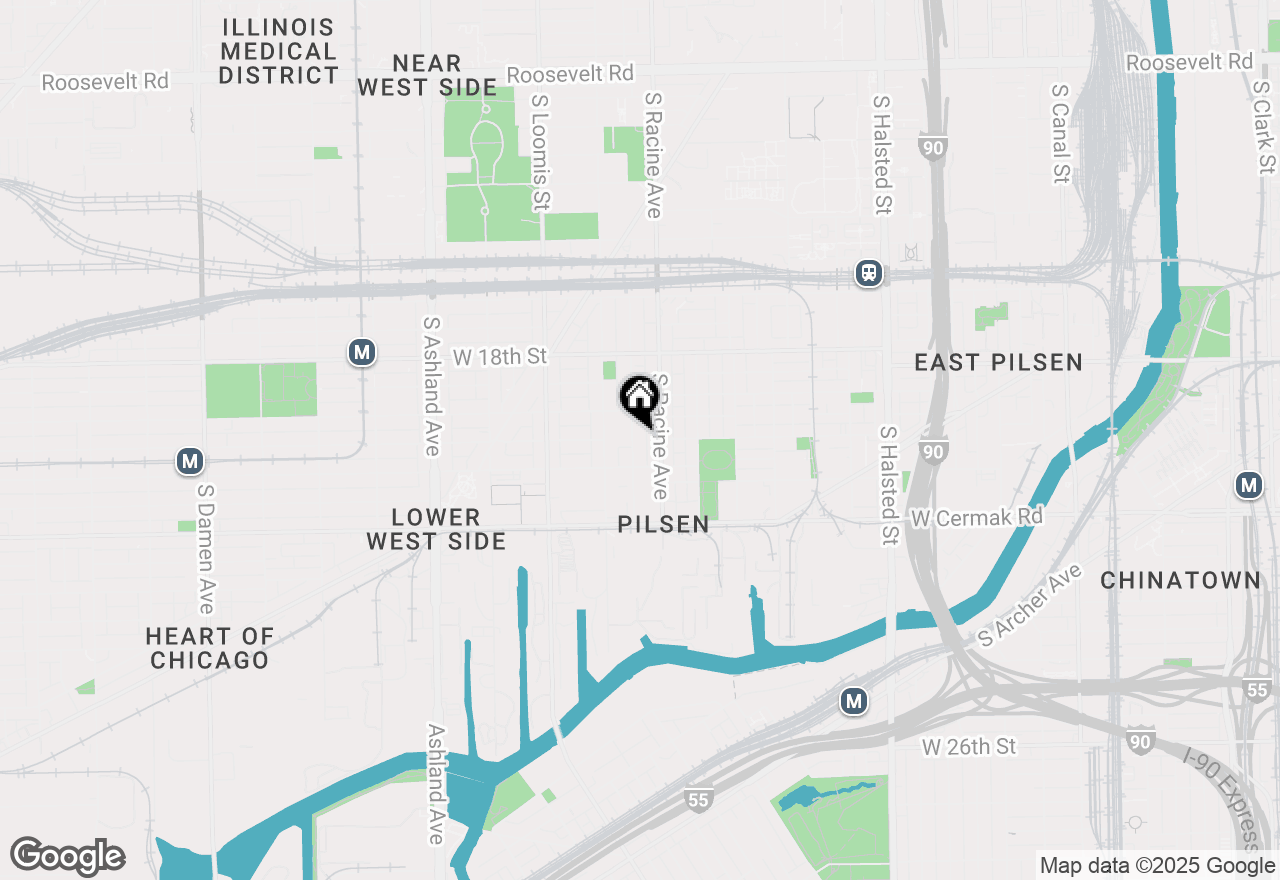 Map of 1931 S Allport Street #1-E, Chicago, IL 60608