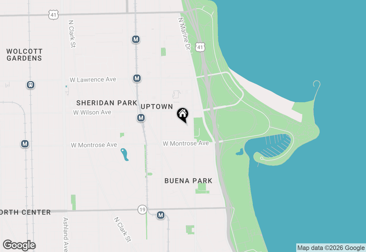 Map of 836 W Sunnyside Avenue #1S, Chicago, IL 60640