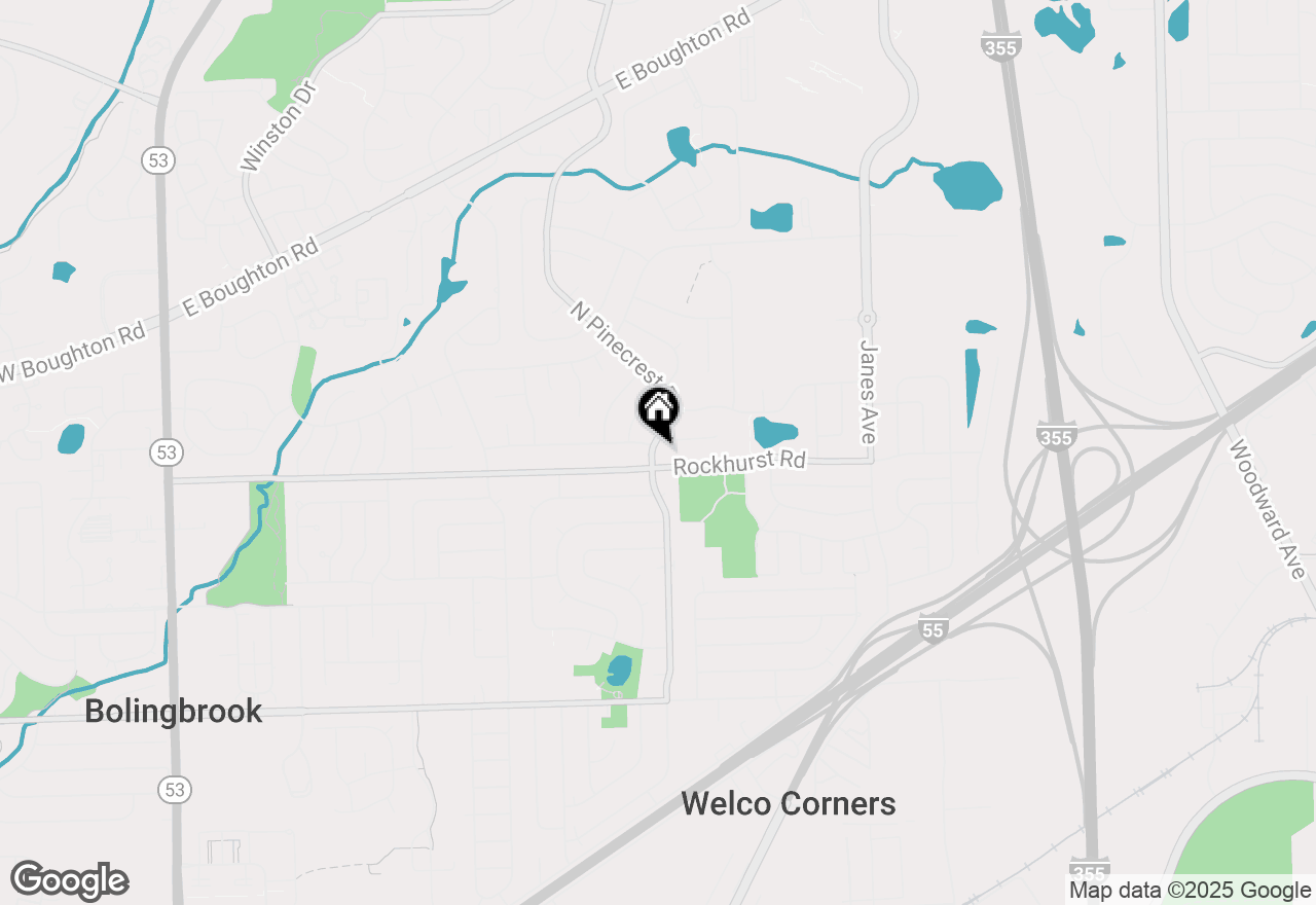 Map of 304 N Pinecrest Road, Bolingbrook, IL 60440