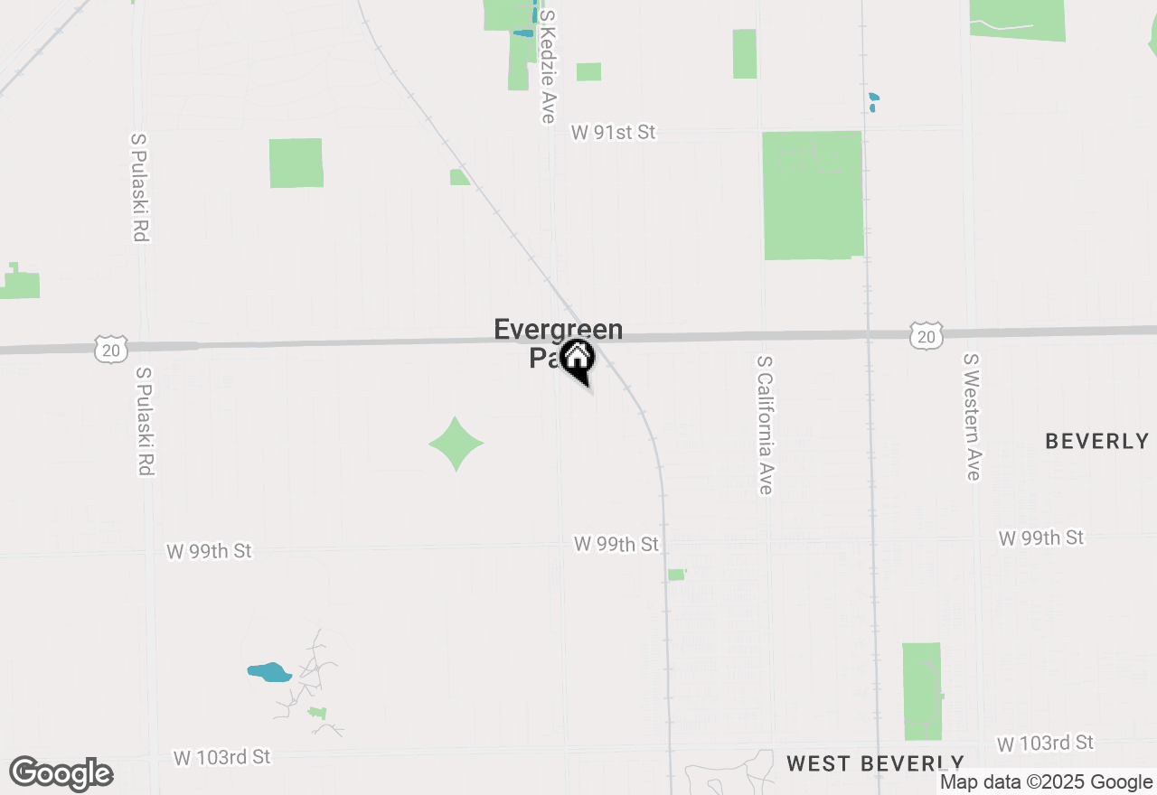 Map of 9602 S Troy Avenue, Evergreen Park, IL 60805