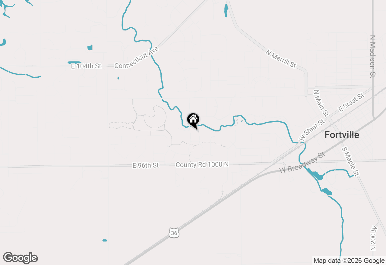 Map of 9863 Gaylen Court, Fishers, IN 46040