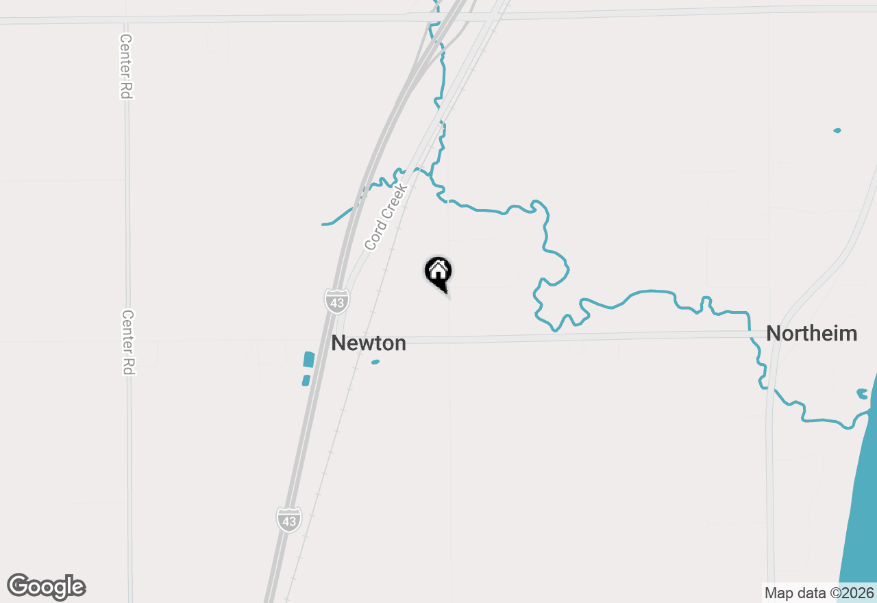 Map of 8520 Gass Lake Rd, Newton, WI 53063