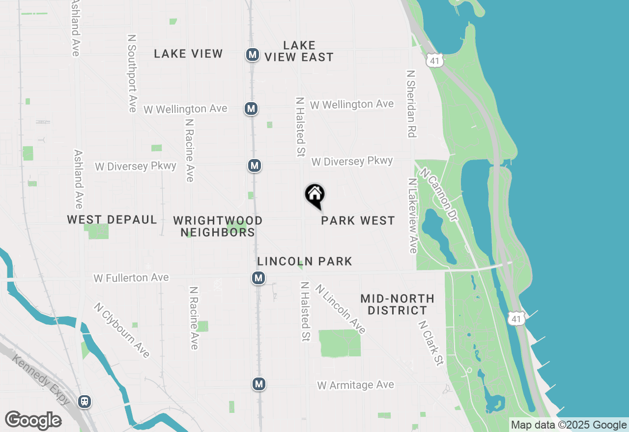 Map of 734 W Wrightwood Avenue #2, Chicago, IL 60614