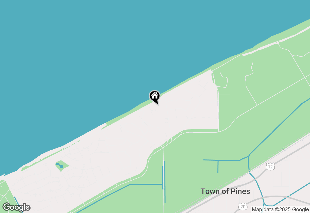 Map of 611 E Lake Front Drive, Beverly Shores, IN 46301