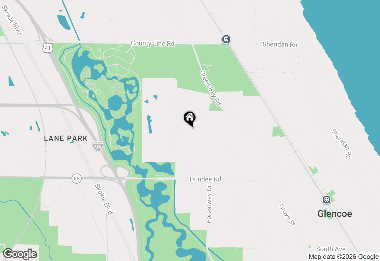 Map of 1229 Fairfield Road, Glencoe, IL 60022