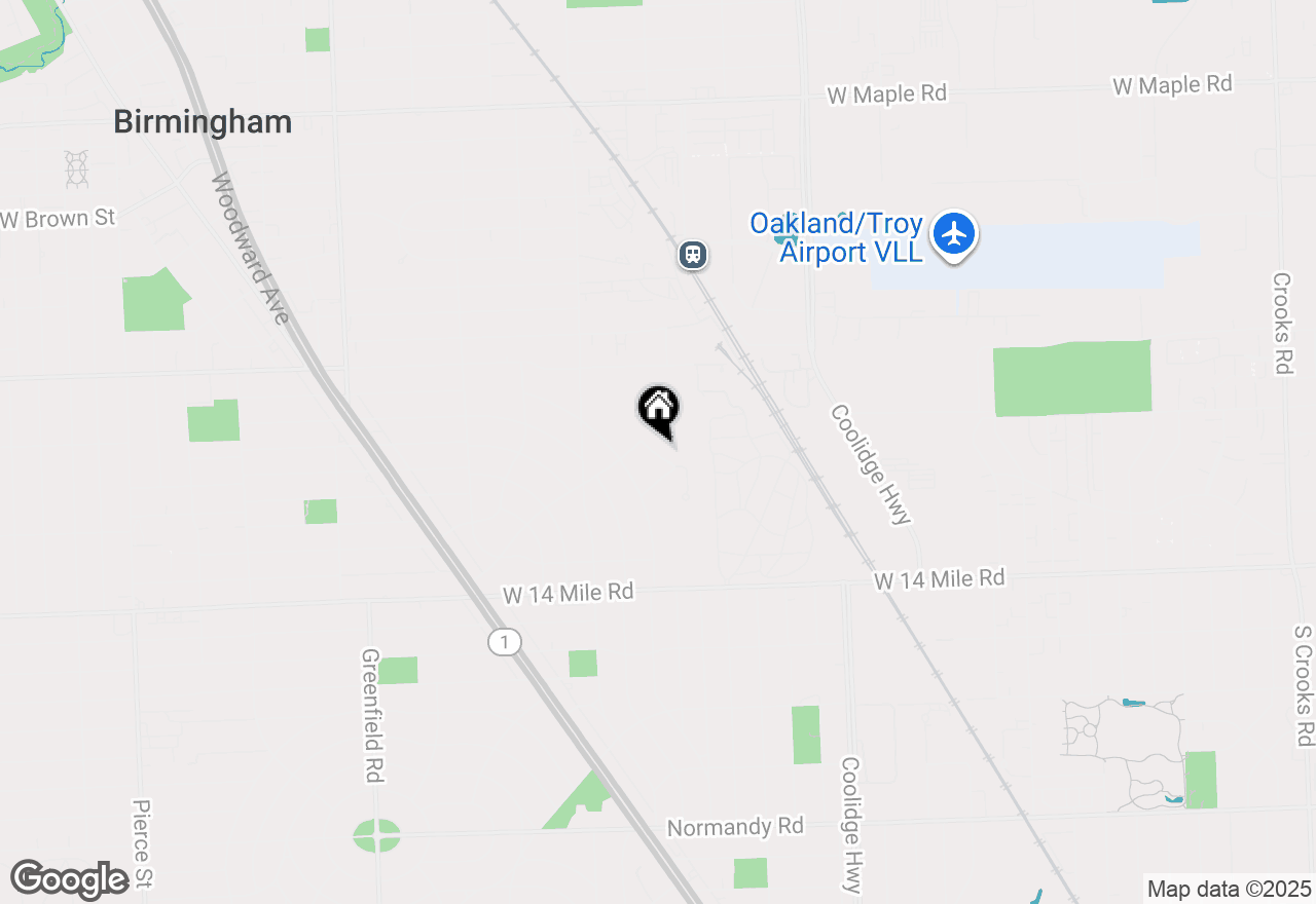 Map of 1563 Cheltenham Road, Birmingham, MI 48009