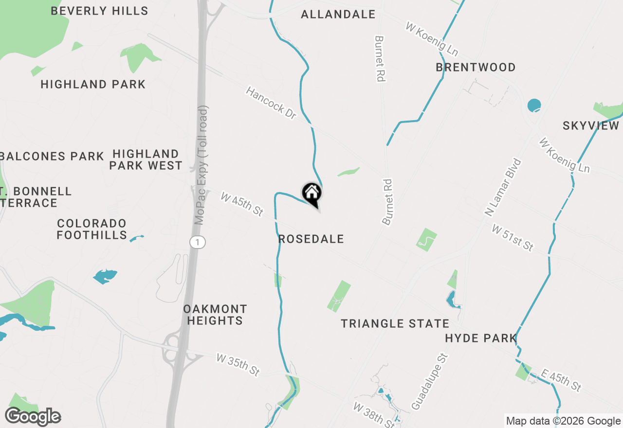 Map of 2504 Great Oaks Pkwy, Austin, TX 78756