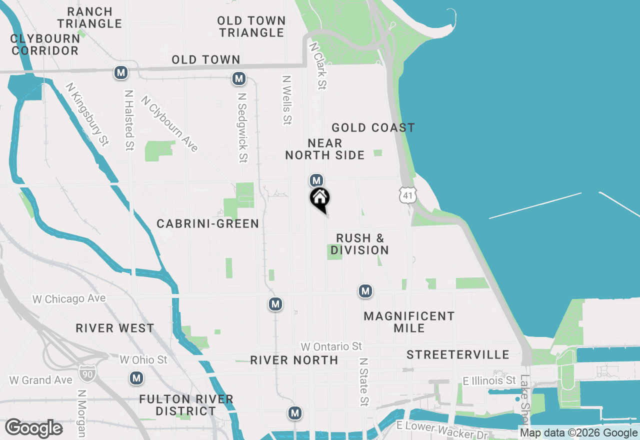 Map of 111 W Maple Street #3401, Chicago, IL 60610