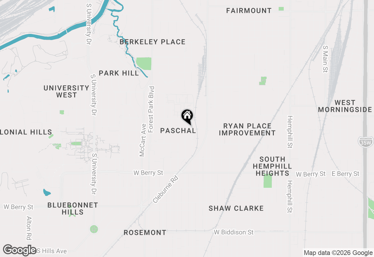 Map of 2733 Livingston Avenue, Fort Worth, TX 76110