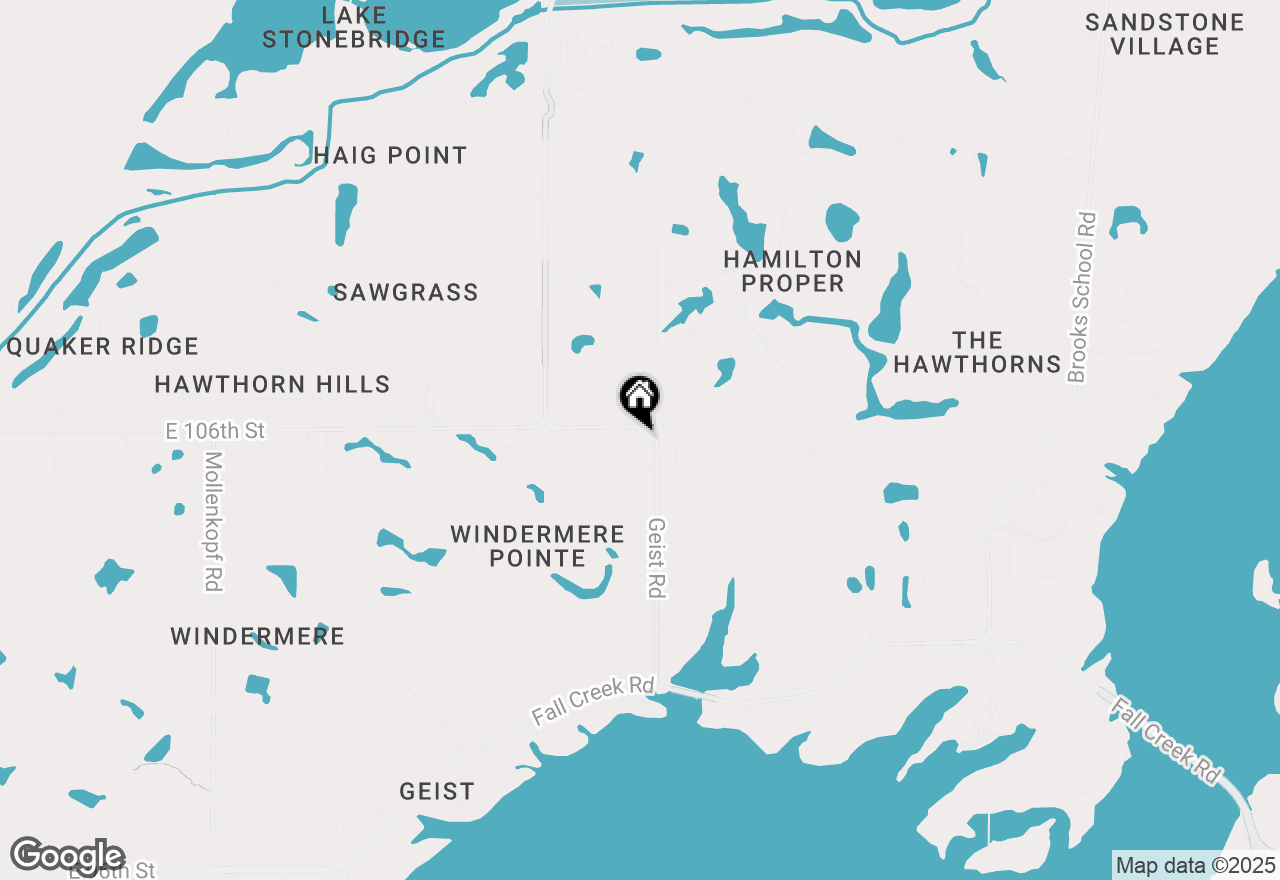 Map of 10594 Geist Road, Fishers, IN 46037