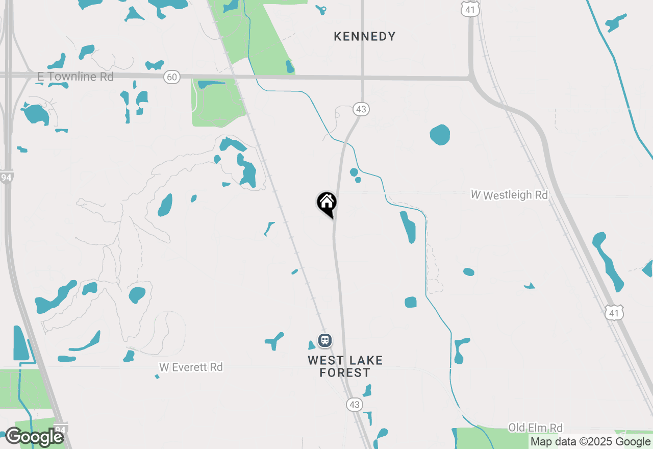 Map of 490 S Waukegan Road, Lake Forest, IL 60045