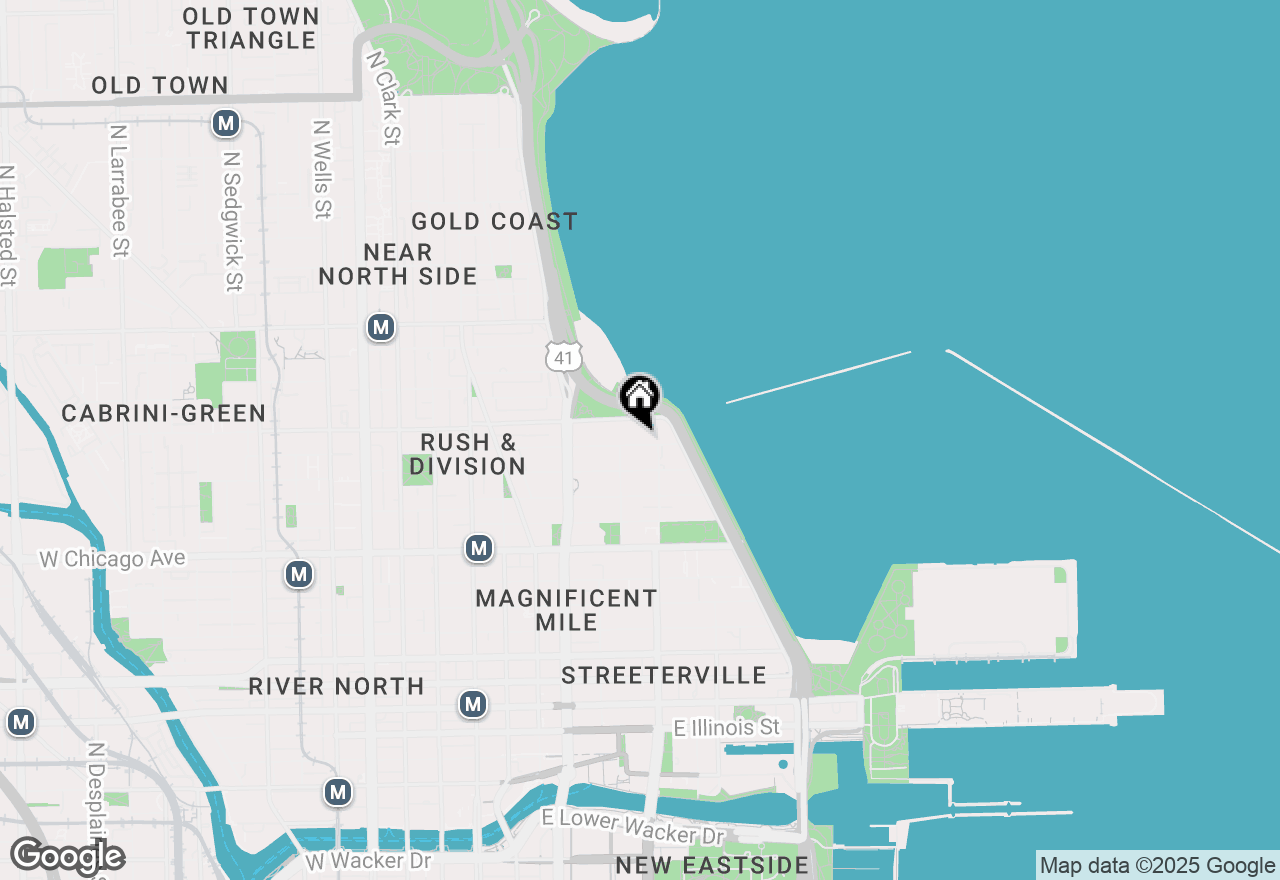 Map of 220 E Walton Place #5E, Chicago, IL 60611