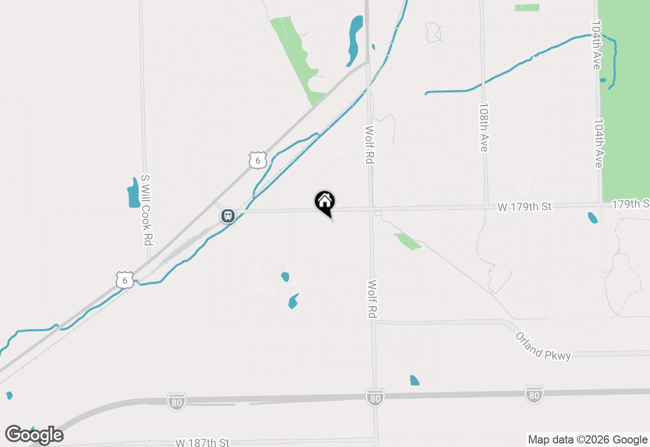 Map of 17915 Crooked Creek Court, Orland Park, IL 60467