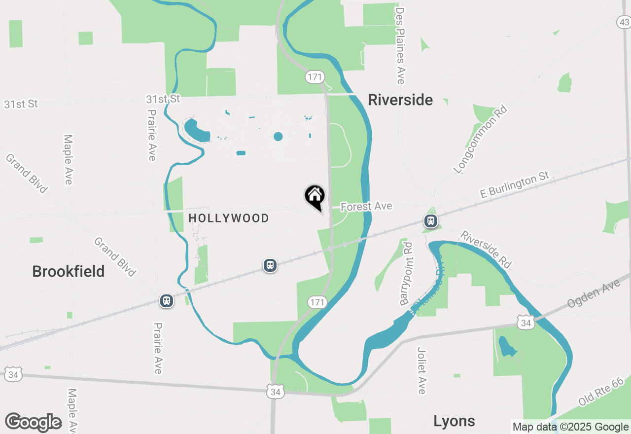 Map of 183 Ridgewood Road, Riverside, IL 60546