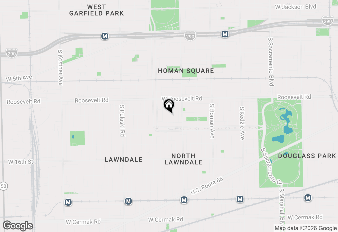 Map of 1307 S Lawndale Avenue, Chicago, IL 60623