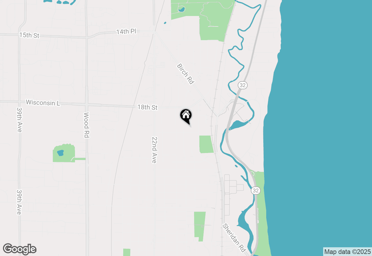 Map of 1875 18th Ave, Kenosha, WI 53140