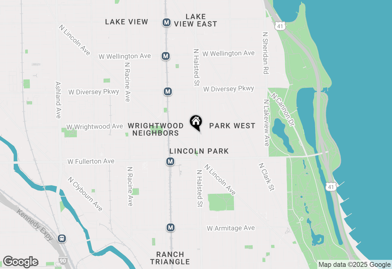 Map of 811 W Lill Avenue #811-101, Chicago, IL 60614