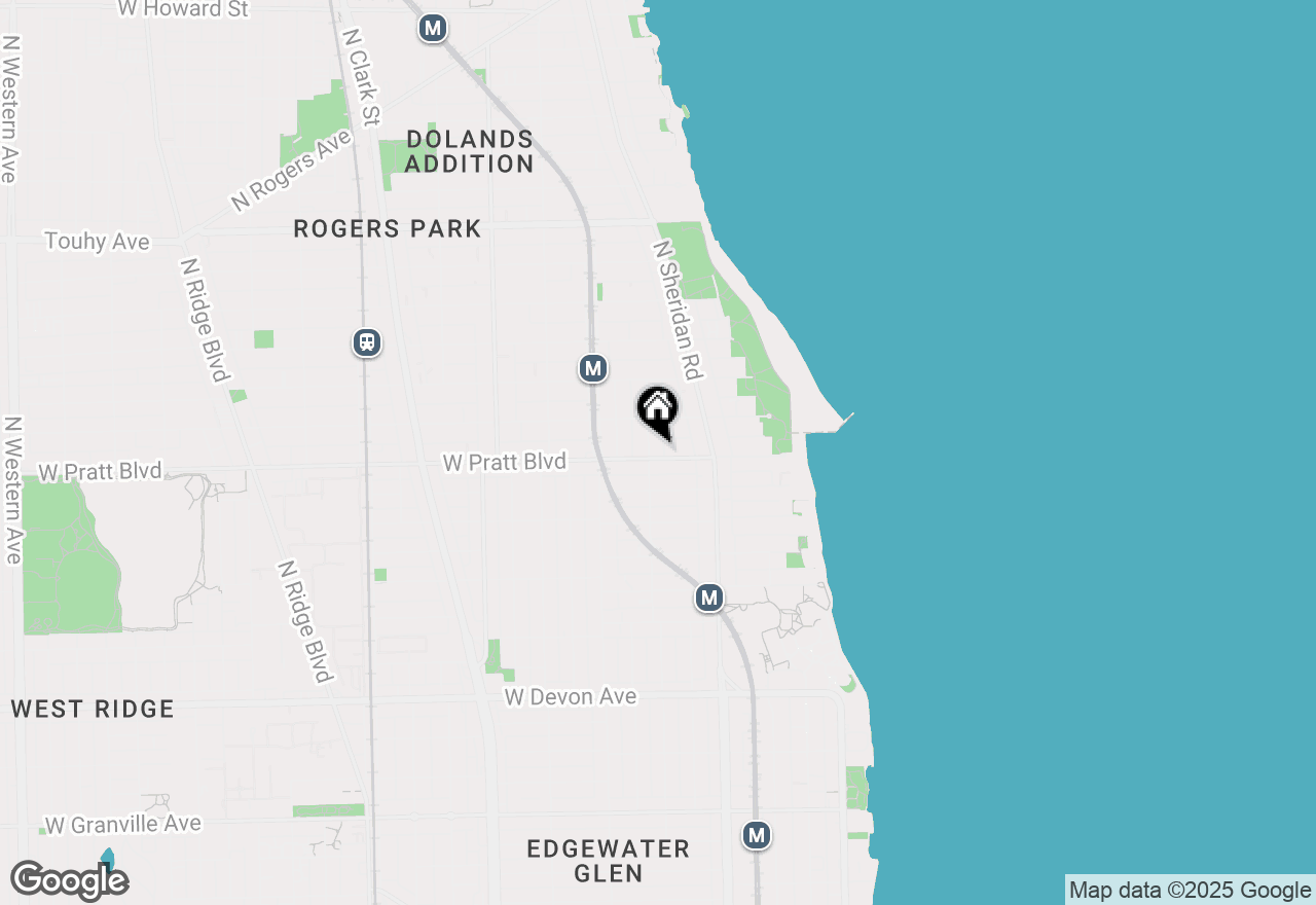 Map of 1252 W Pratt Boulevard #2, Chicago, IL 60626