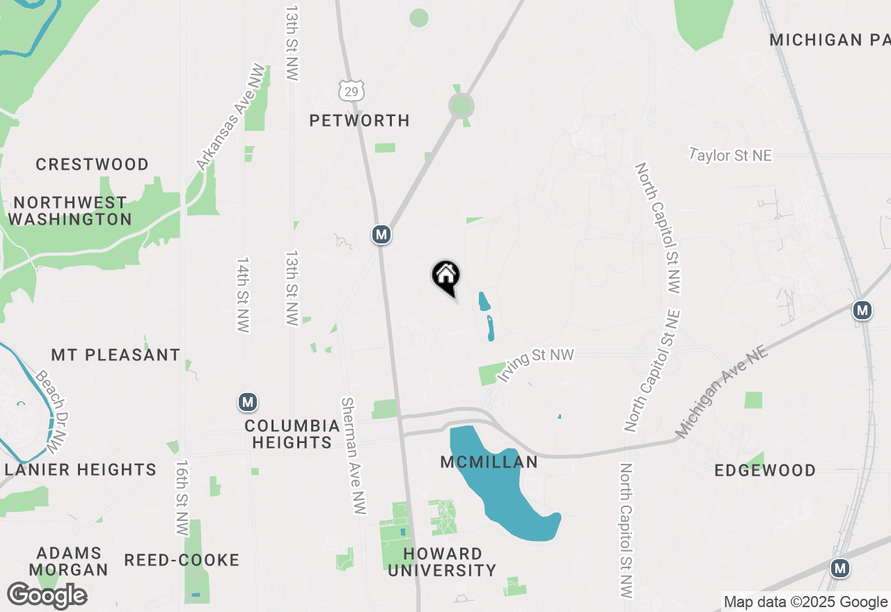 Map of 445 Manor Place Nw #3, Washington, DC 20010