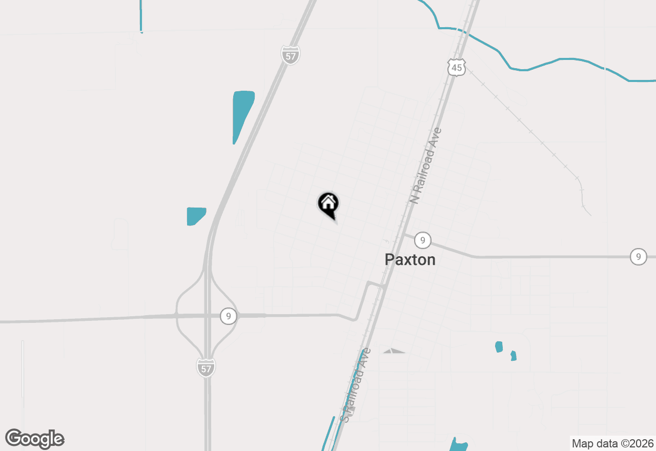 Map of 343 W Center Street, Paxton, IL 60957