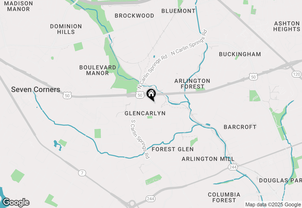 Map of 102 S Kensington St Street, Arlington, VA 22204