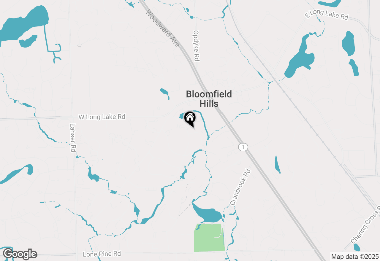 Map of 130 Denbar Road, Bloomfield Hills, MI 48304