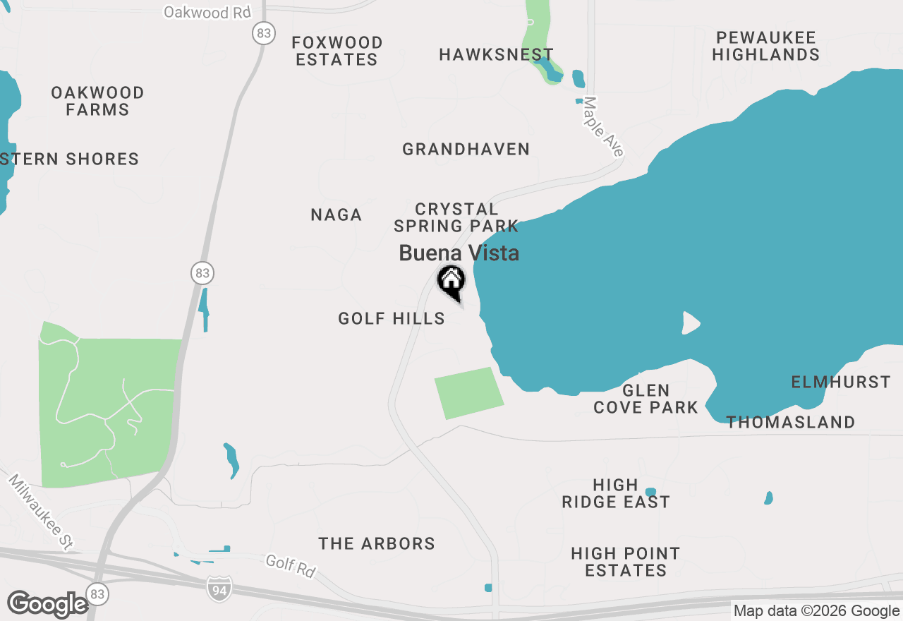 Map of N24W30375 Crystal Springs Dr, Pewaukee, WI 53072