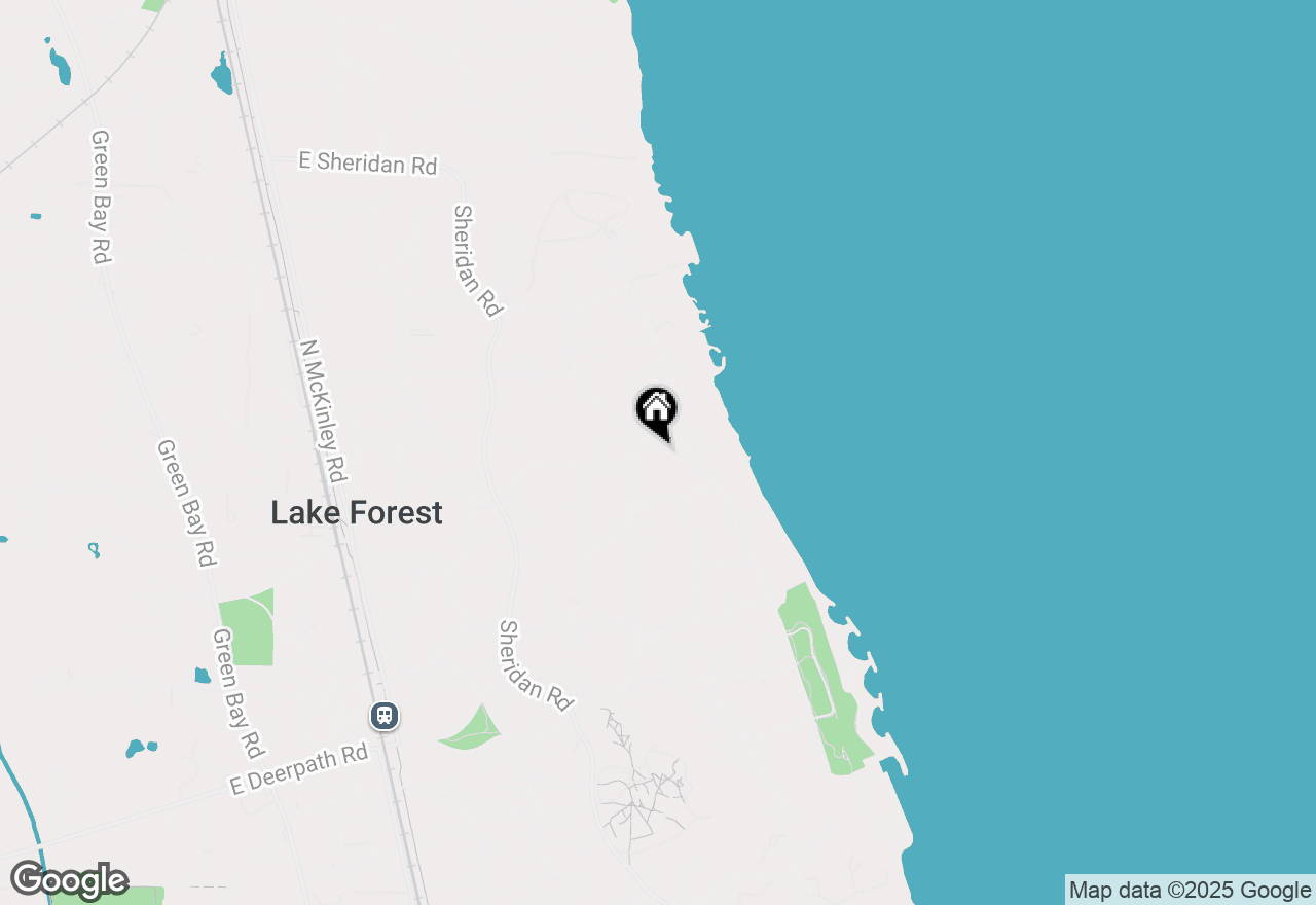 Map of 745 E Woodland Road, Lake Forest, IL 60045