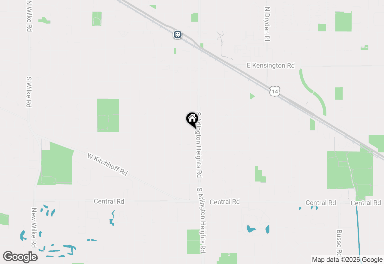 Map of 545 S Evergreen Avenue, Arlington Heights, IL 60005