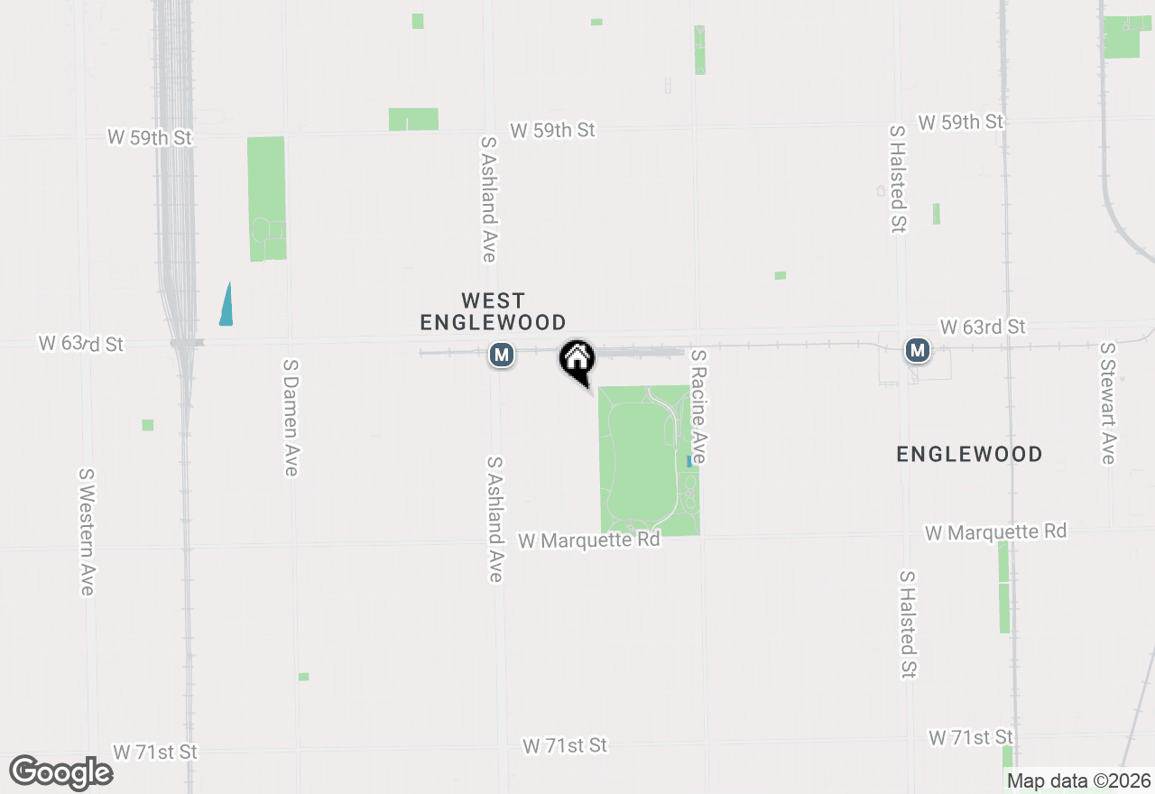 Map of 6411 S Bishop Street, Chicago, IL 60636