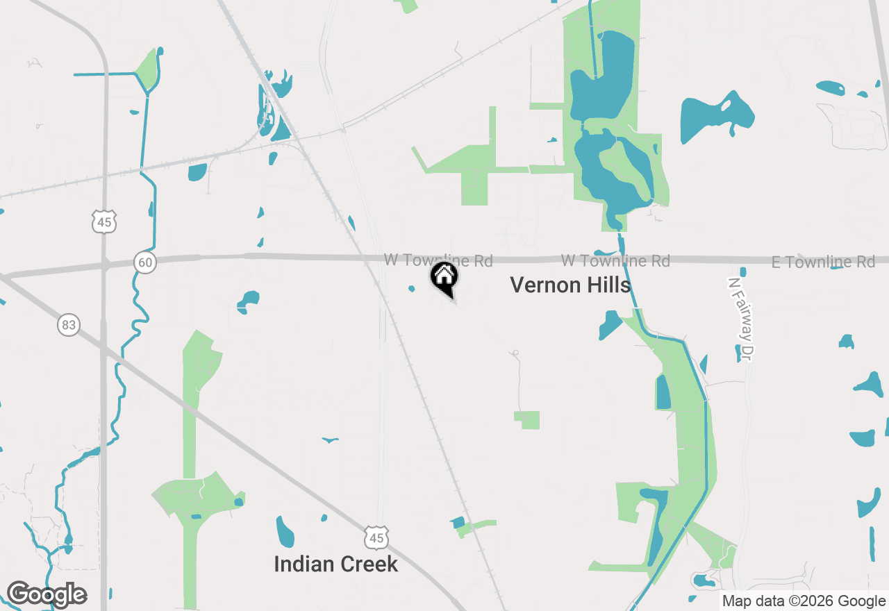 Map of 702 N Keystone Lane, Vernon Hills, IL 60061