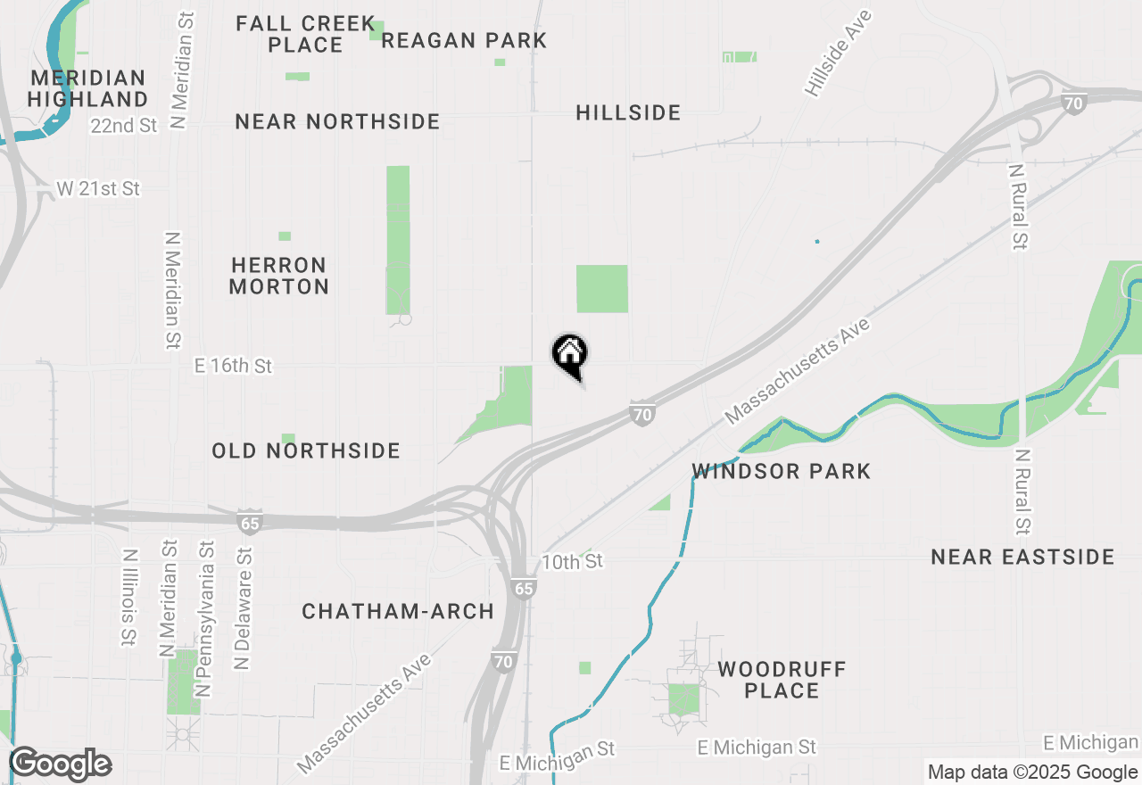 Map of 1531 Yandes Street, Indianapolis, IN 46202