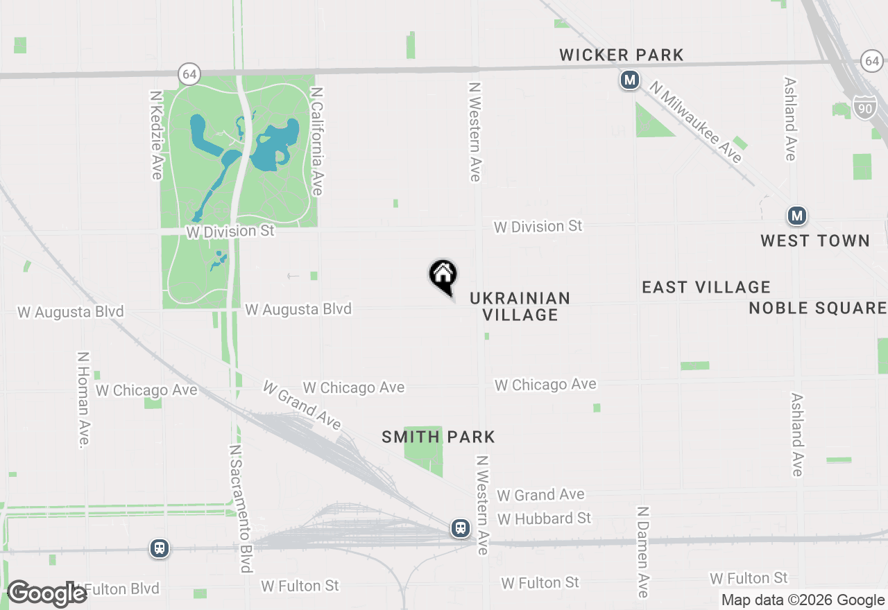 Map of 1001 N Campbell Avenue #3, Chicago, IL 60622