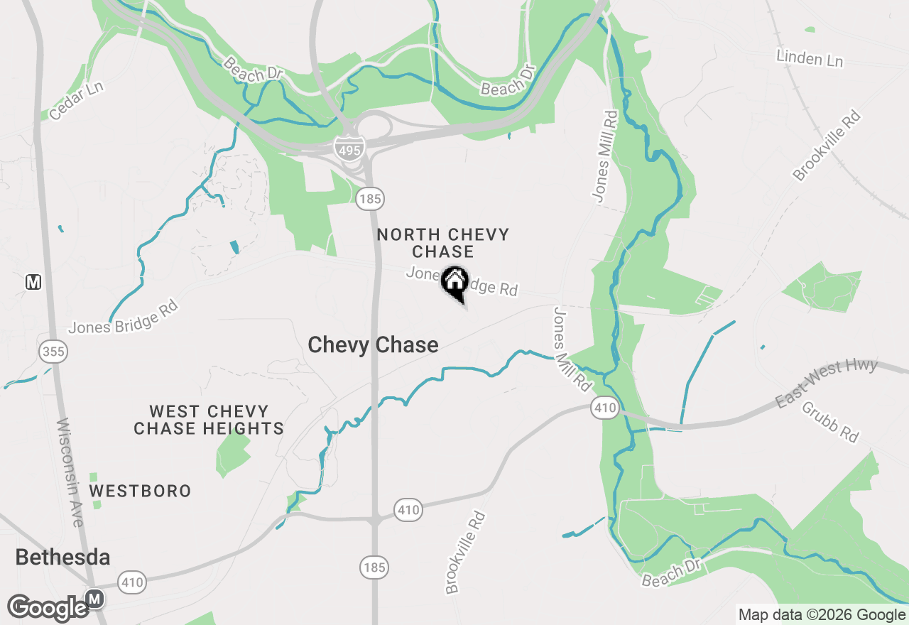 Map of 8627 Erdem Place, Chevy Chase, MD 20815