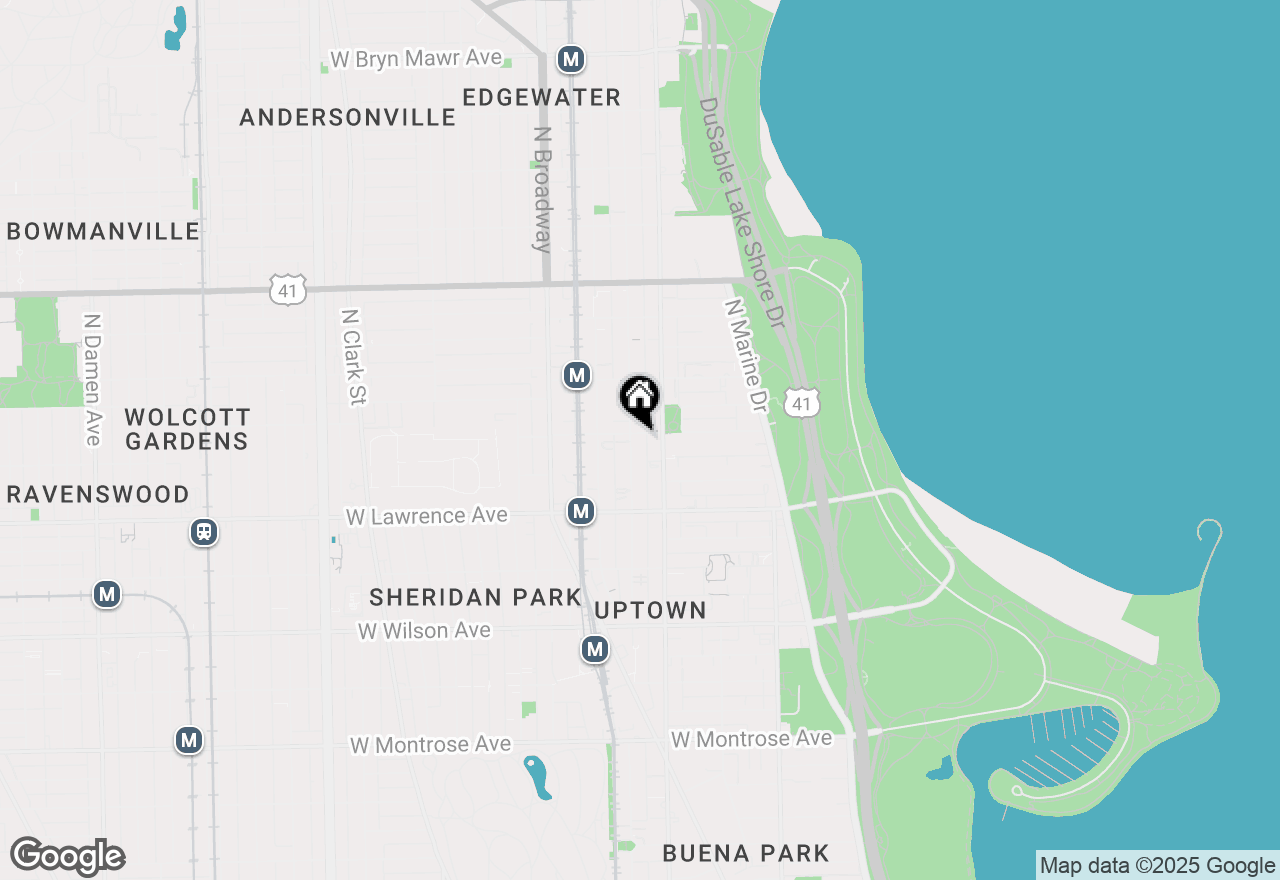 Map of 1015 W Ainslie Street #1, Chicago, IL 60640